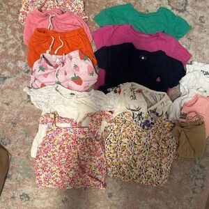 Old Navy Kids Shorts & Tops, gap pocket Ts- Pink, Green, Orange, White